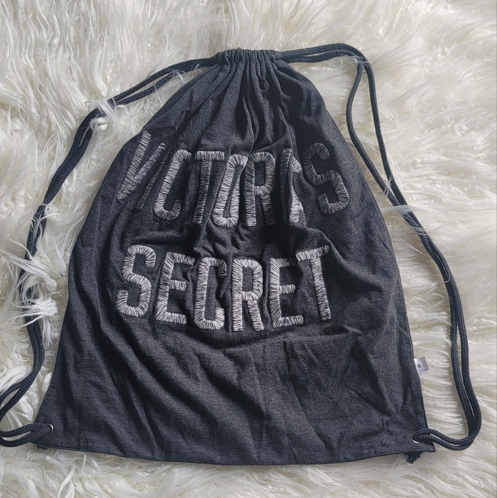 NEW Gray Victoria's Secret Drawstring Bag